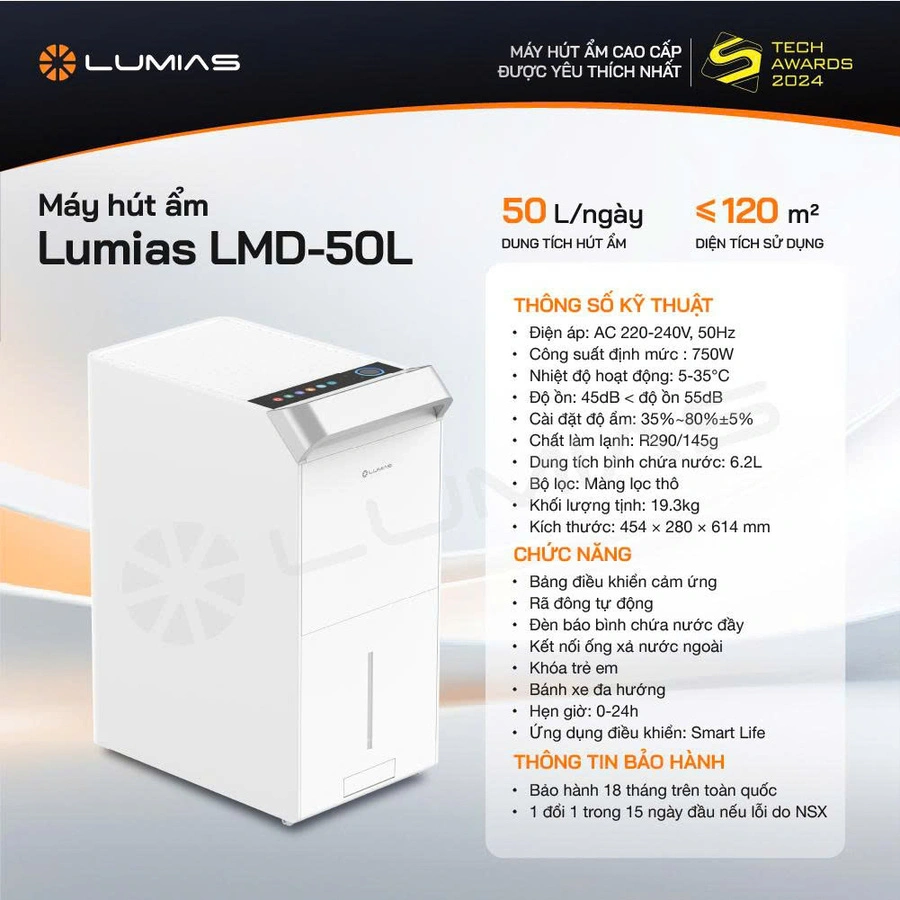 Máy hút ẩm Lumias  LMD-50L